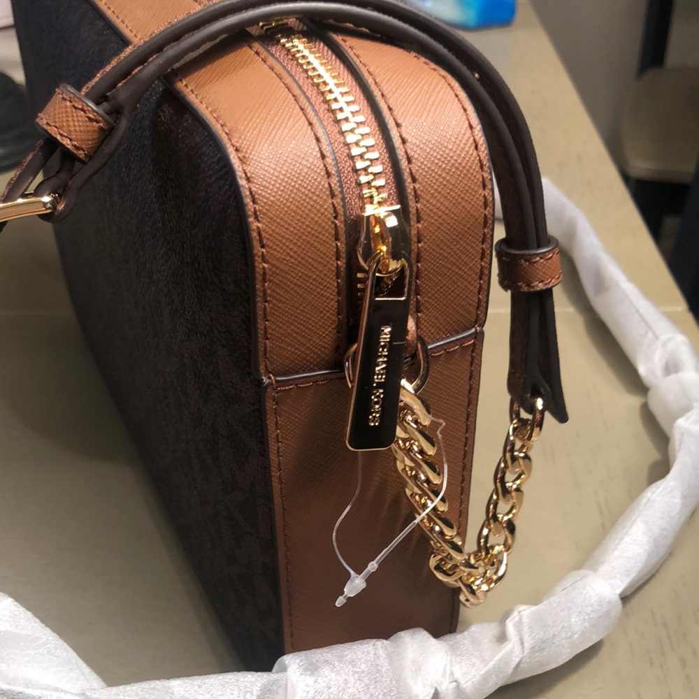 Michael Kors Brown and Tan Crossbody Bag - Picture 7 of 9
